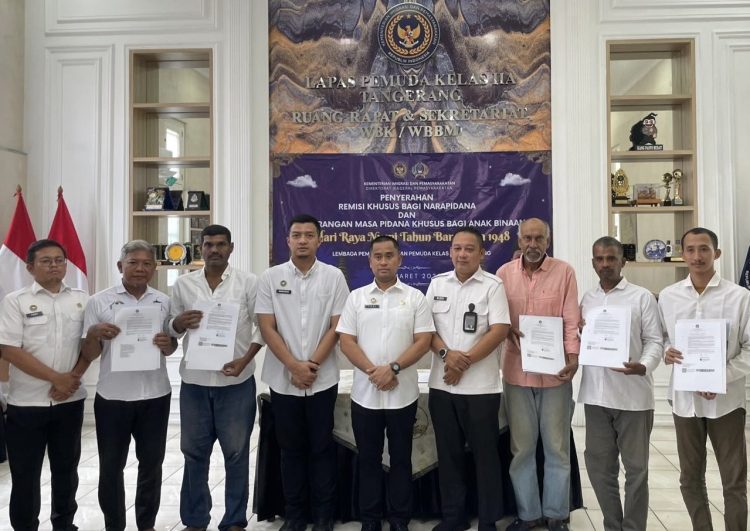 Lapas Pemuda Tangerang berikan remisi Nyepi 2026 kepada 6 narapidana Hindu.(Istimewa)