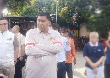 Menteri Perumahan dan Kawasan Permukiman (PKP) Maruarar Sirait saat kunjungan kerja kawasan Kemukus, Jakarta Pusat (Foto: Ainul Ghurri/Kabariku)