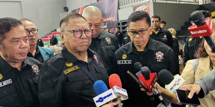 Oesman Sapta saat memberikan keterangan pers kepada awak media dalam acara Seleknas KKI 2026 di Jakarta (Foto:Irfan/kabariku.com)