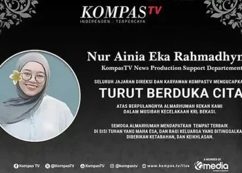 Wartawan Kompas TV Nur Ainia Eka Rahmadhynna meninggal dalam tabrakan KA Argo Bromo Anggrek dan KRL di Bekasi Timur. (Foto: Kompas)