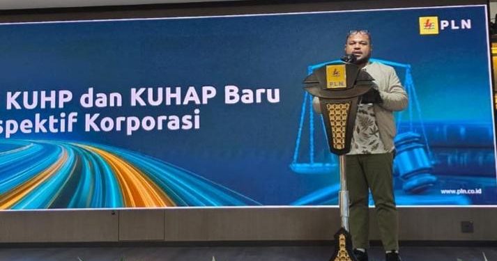 PLN bahas risiko pidana korporasi, Chorinus Eric Nerokou tekankan kepatuhan dan tata kelola.(Istimewa)