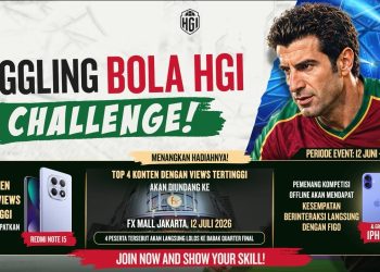 Luís Figo hadir di Pesta Bola HGI 2026. Ikuti #JugglingBolaHGI untuk bertemu sang legenda dan rebut iPhone 16.