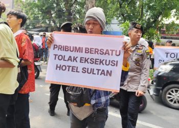Koalisi Sipil Pembela Pengusaha Pribumi menolak rencana eksekusi Hotel Sultan pada 18 Juni 2026. (Istimewa)