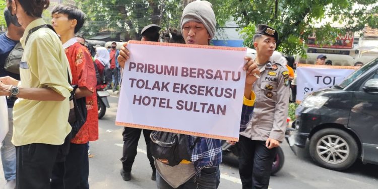 Koalisi Sipil Pembela Pengusaha Pribumi menolak rencana eksekusi Hotel Sultan pada 18 Juni 2026. (Istimewa)