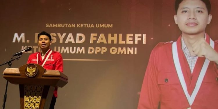 Ketua Umum DPP GMNI Muhamad Risyad Fahlefi mengajak mahasiswa mengedepankan aksi konstruktif, berbasis data (Istimewa)